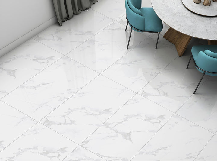 ETERNAL MARQUINA GLOSS PORCELAIN WALL AND FLOOR TILES 60X120 CM