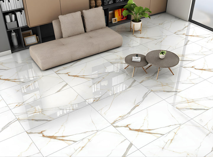 MAJETRY GOLD PORCELAIN WALL &amp; FLOOR TILES 60X60 CM
