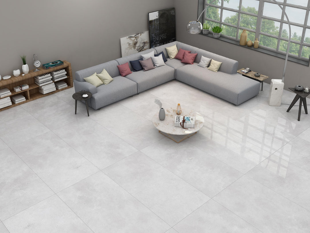 CONCRETE LIGHT MATT TEXTURE WALL &amp; FLOOR TILES 60X120 CM