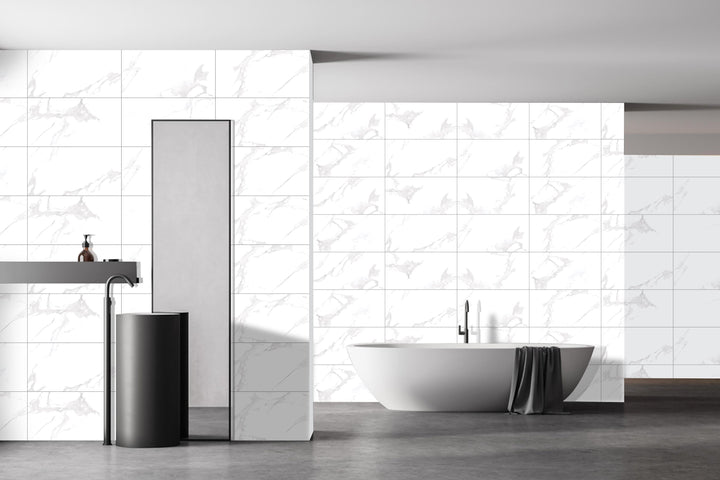 ETERNAL MARQUINA GLOSS PORCELAIN WALL AND FLOOR TILES 30X60 CM