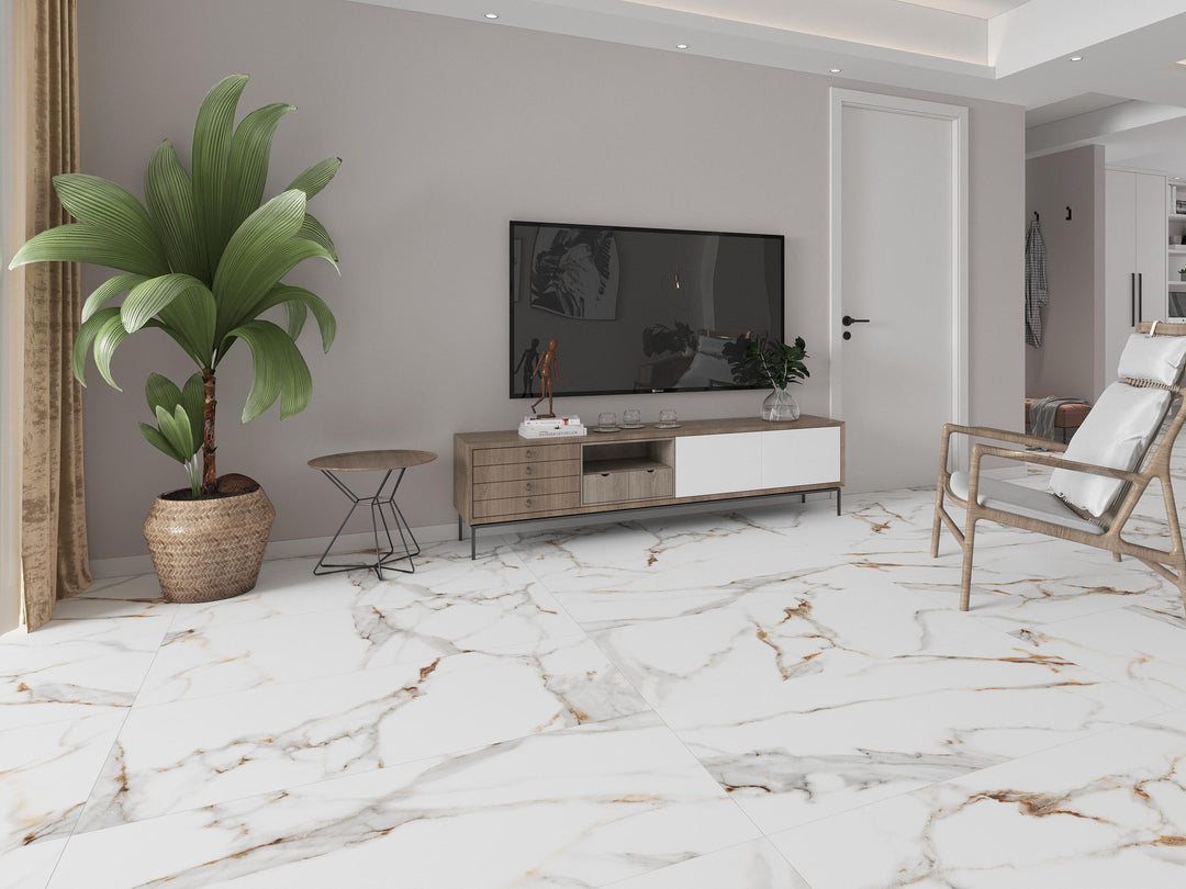 GOLDEN CARRARA MATT WALL &amp; FLOOR TILES 60X120 CM