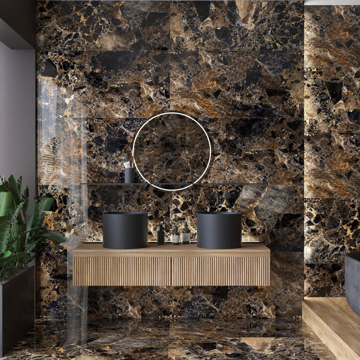 BLEND OF GOLD HIGH-GLOSS PORCELAIN WALL &amp; FLOOR TILES 60X120CM
