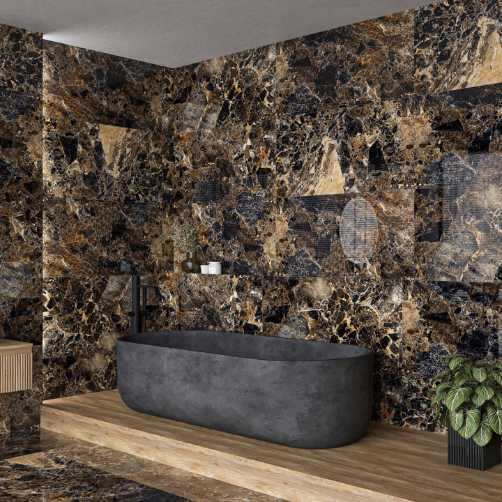 BLEND OF GOLD HIGH-GLOSS PORCELAIN WALL &amp; FLOOR TILES 60X120CM