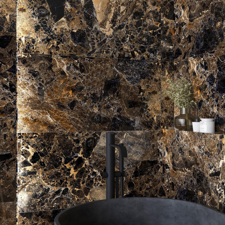 BLEND OF GOLD HIGH-GLOSS PORCELAIN WALL &amp; FLOOR TILES 60X120CM