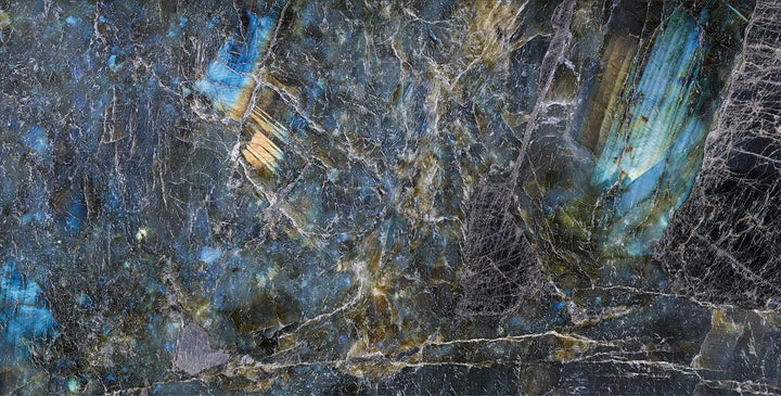 EPIC BLUE GLASS PORCELAIN FEATURE WALL TILES 60X120 CM