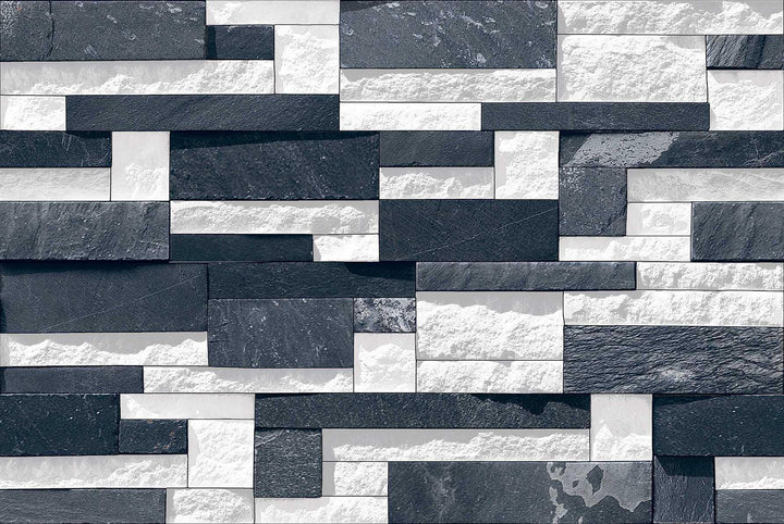 LIME STONE BLACK &amp; WHITE CERAMIC TILES 30X45 CM