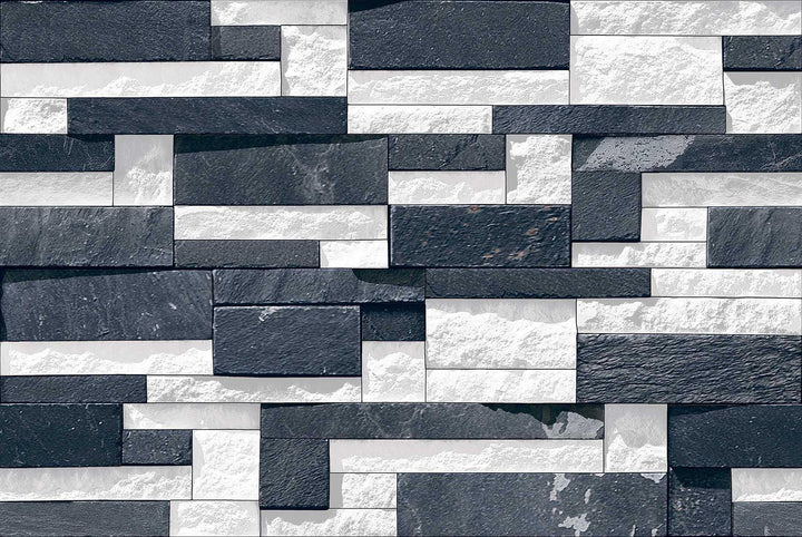 LIME STONE BLACK &amp; WHITE CERAMIC TILES 30X45 CM