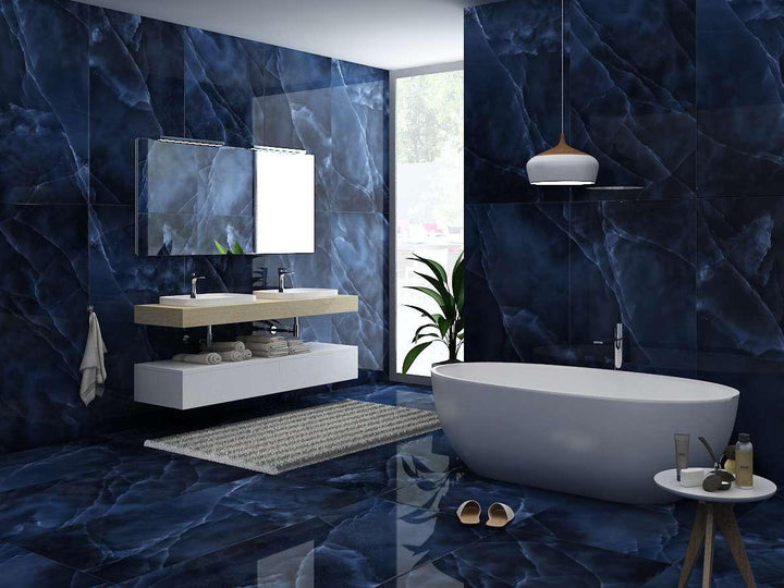 AQUA BLUE  HIGH GLOSS WALL &amp; FLOOR TILES 60X120 CM