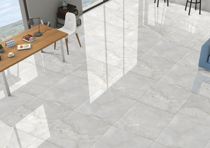 CURVA GREY GLOSS WALL &amp;  FLOOR TILES 60X60 CM