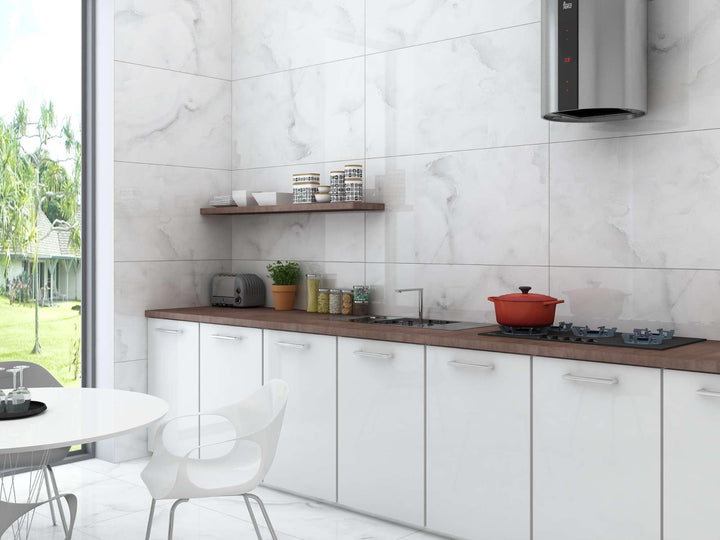 SILVER ONYX GLOSSY WALL &amp; FLOOR TILES 60X120 CM
