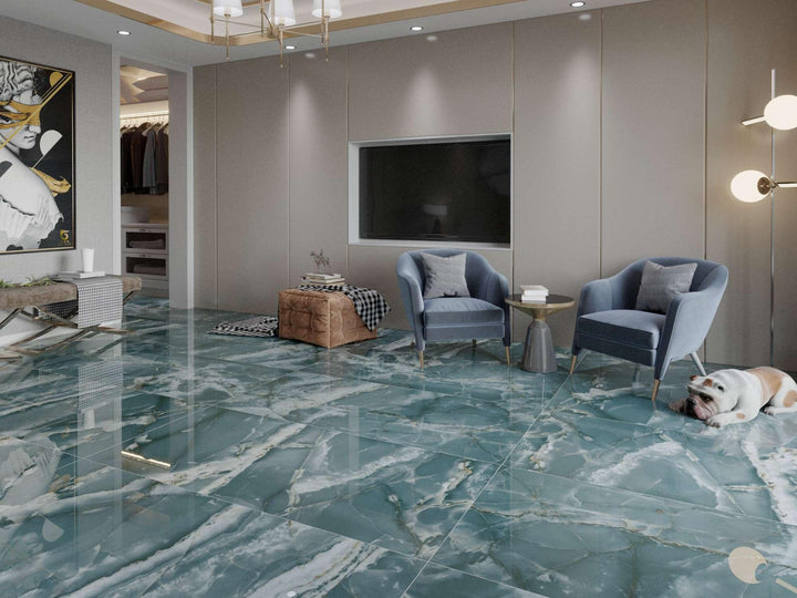 OCEANIC ONYX HIGH GLOSS WALL &amp; FLOOR TILES 60X120 CM