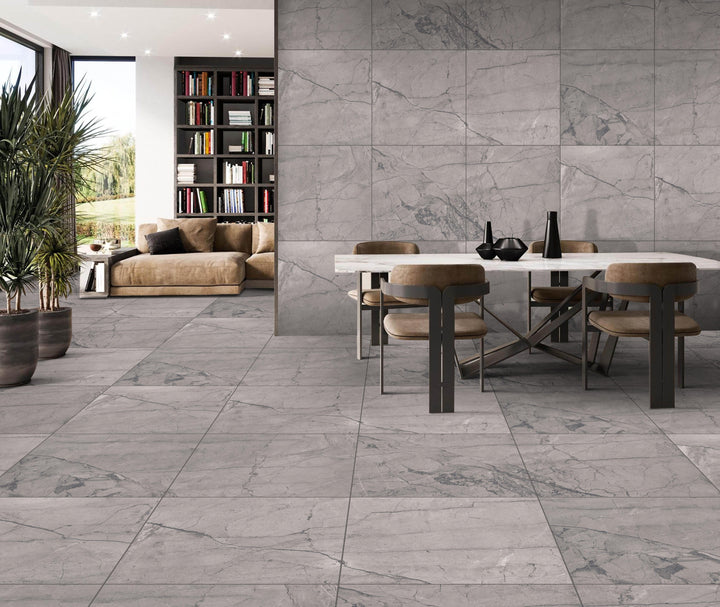 SLATE GREY  MATT PORCELAIN WALL &amp; FLOOR TILES 60X60 CM