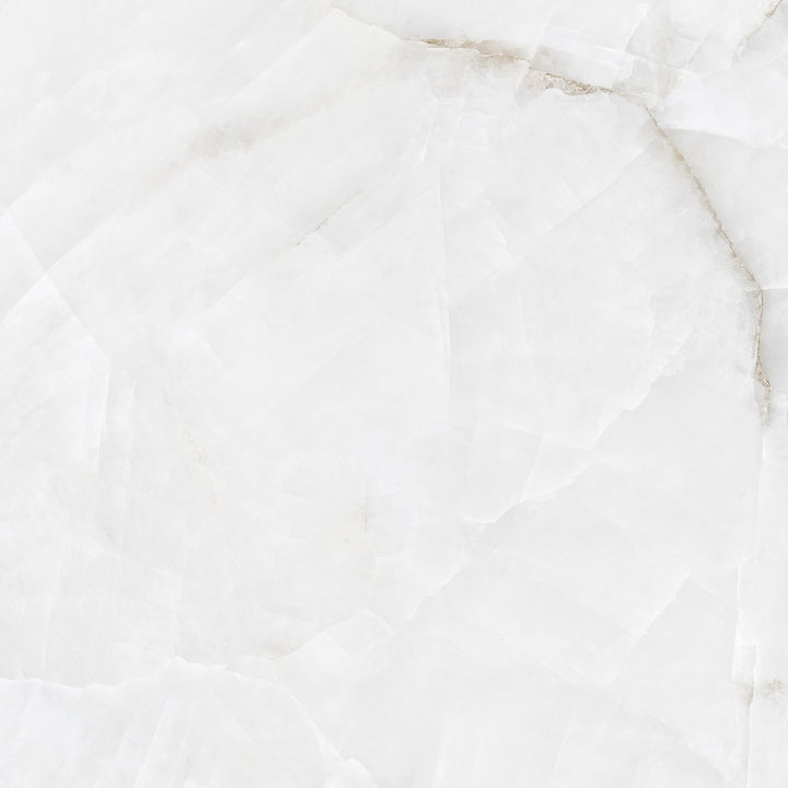 CRYSTAL ONYX  WHITE HIGH-GLOSS PORCELAIN WALL &amp; FLOOR TILES 60X60 CM